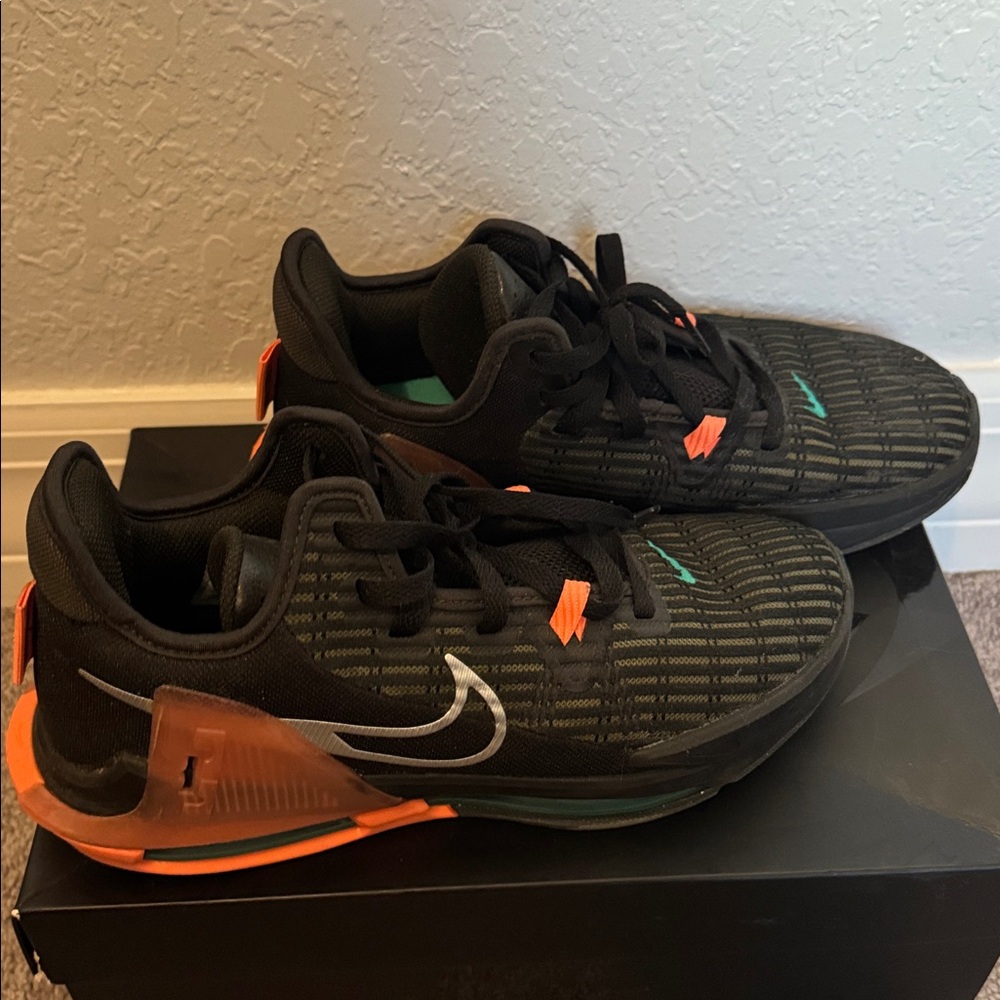 Nike Black and Orange Athletic Shoes